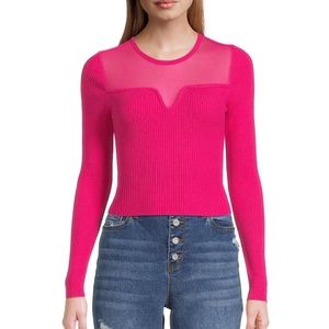 Madden Barbiecore sweater with mesh cutout